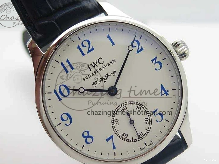 MIROTIME 0701 Portuguese Fa Jones IW544203 SS GSF 1:1 Best Edition White Dial On Leather Strap Trendsetting 7235